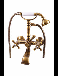 Miscelatore per vasca in cristallo retrò CLASSIC con doccetta