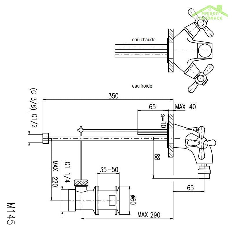 MORAVA miscelatore bidet con sifone cromato