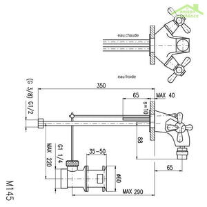 MORAVA miscelatore bidet con sifone cromato