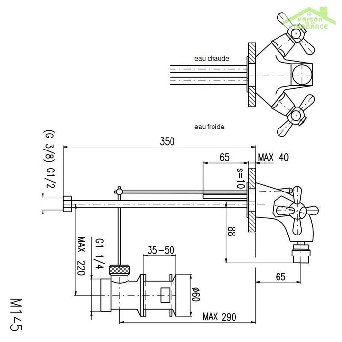 MORAVA miscelatore bidet con sifone cromato