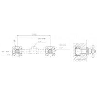 MORAVA Miscelatore Doccia Incasso Retro in Bronzo