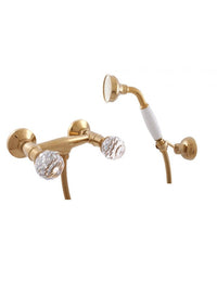 BRILLANCE miscelatore doccia con maniglia in cristallo e doccetta