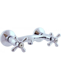 Miscelatore doccia retrò a parete MORAVA in ottone cromato