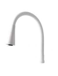 Miscelatore lavello flessibile in memory foam MORAVA RETRO in ottone bianco opaco