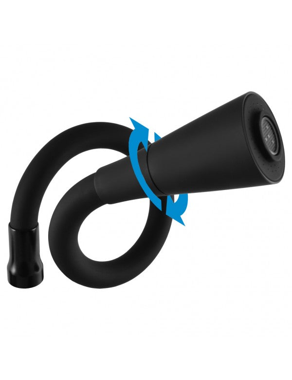 Miscelatore lavello flessibile in memory foam MORAVA RETRO in ottone nero opaco