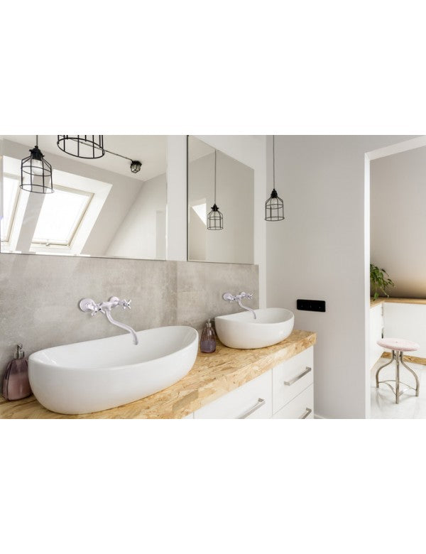 MORAVA miscelatore lavello girevole ottone bianco cromo