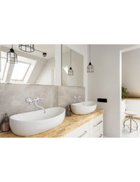 MORAVA miscelatore lavello girevole ottone bianco cromo