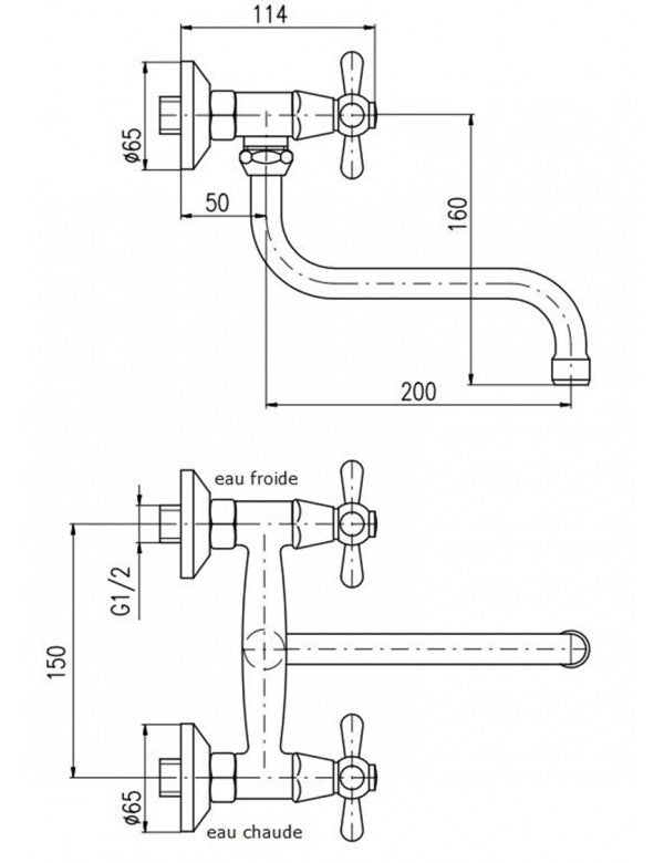 Miscelatore lavello girevole MORAVA in ottone nero oro
