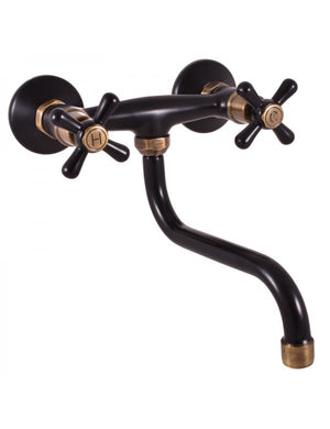 Miscelatore lavello girevole MORAVA ottone nero