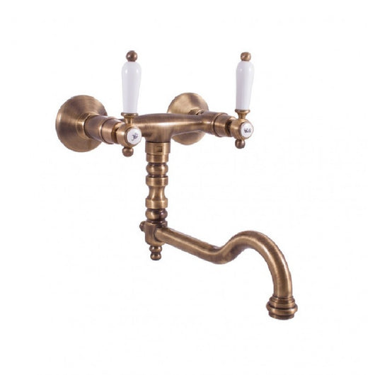 Miscelatore lavello MORAVA RETRO con braccio girevole in ottone bronzo