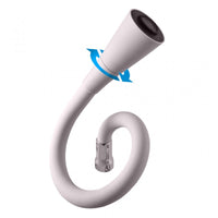 MORAVA RETRO miscelatore flessibile per lavello a parete in memory foam in ottone bianco opaco