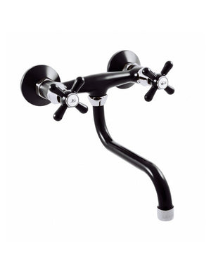 Miscelatore lavello girevole MORAVA in ottone cromato nero