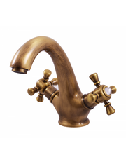 CLASSIC Miscelatore per lavabo con maniglia in cristallo e pop-up