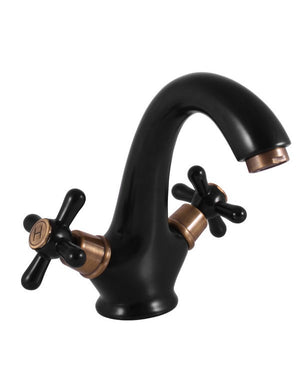 Miscelatore lavabo MORAVA ottone nero opaco senza pop up
