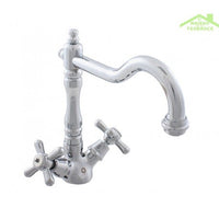 MORAVA RETRO miscelatore lavabo girevole in cromo senza sifone