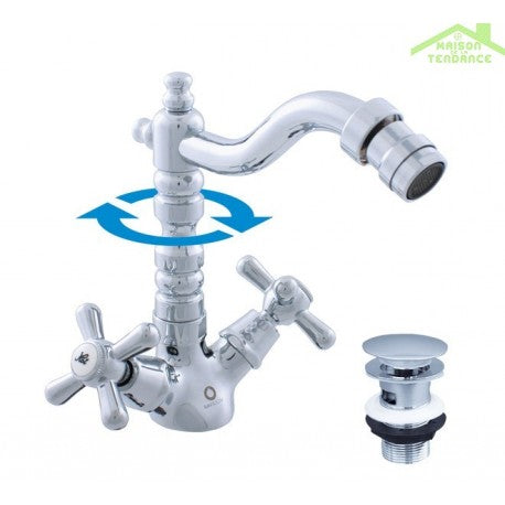 MORAVA RETRO miscelatore lavabo girevole in ottone senza sifone