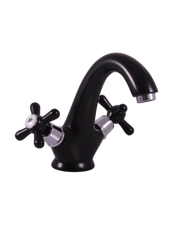 MORAVA miscelatore lavabo senza pop up ottone cromo nero opaco