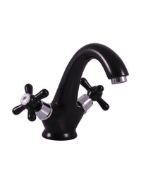 MORAVA miscelatore lavabo senza pop up ottone cromo nero opaco