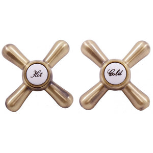 MORAVA Miscelatore lavabo a parete a 3 fori retrò in ottone bronzo