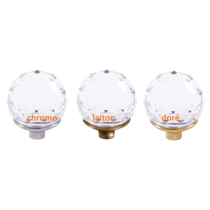 Miscelatore lavabo retrò BRILLANCE con manico in cristallo