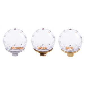 Miscelatore lavabo retrò BRILLANCE con manico in cristallo