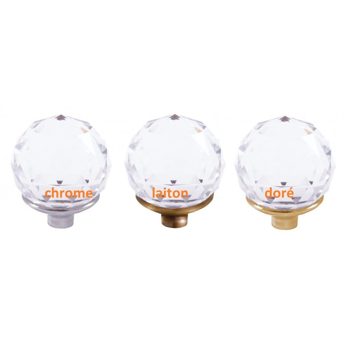 Miscelatore lavabo retrò BRILLANCE con manico in cristallo