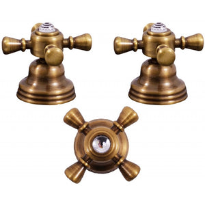 CLASSIC Miscelatore per lavabo retrò in cristallo con pop-up