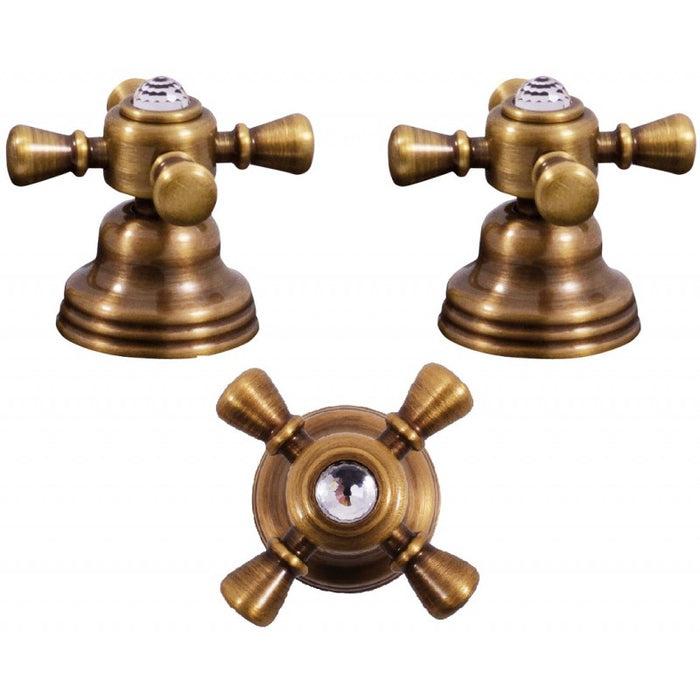 CLASSIC Miscelatore per lavabo retrò in cristallo con pop-up