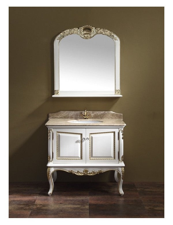 Miscelatore lavabo retrò MORAVA in ottone senza pop up