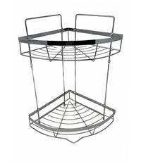 Mensola Angolare Doccia A 2 Livelli Ripiani In Metallo Da Appendere A Muro 59680         