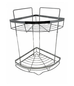 Mensola Angolare Doccia A 2 Livelli Ripiani In Metallo Da Appendere A Muro 59680         