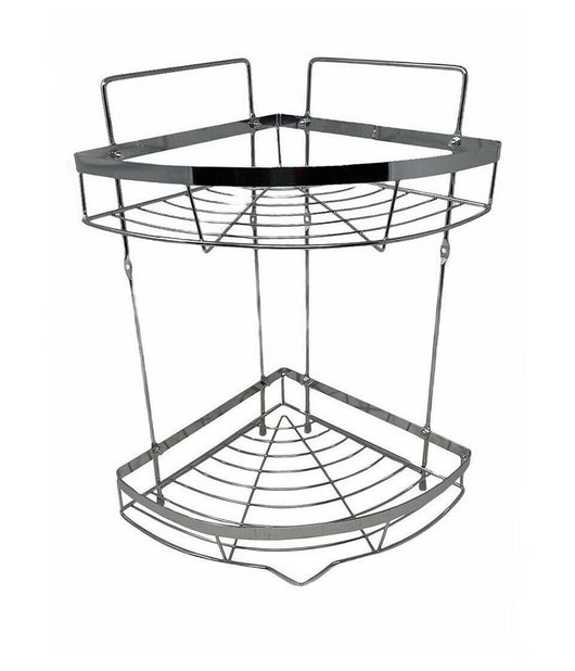 Mensola Angolare Doccia A 2 Livelli Ripiani In Metallo Da Appendere A Muro 59680         