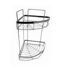 Mensola Angolare Doccia A 2 Livelli Ripiani In Metallo Da Appendere A Muro 59680         