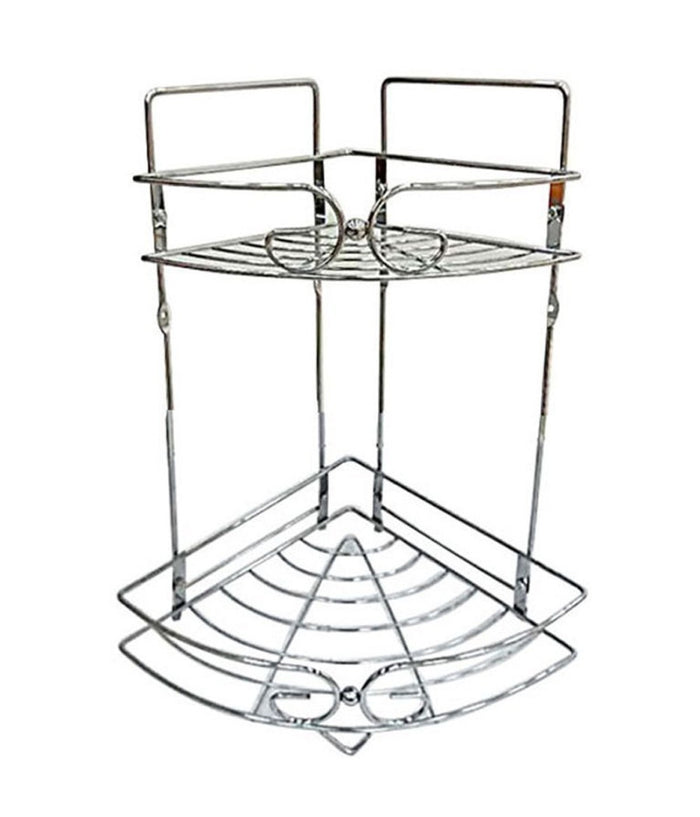 Mensola Angolare Per Bagno Angoliera Doccia A 2 Livelli Ripiani In Metallo 52719         