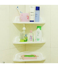 Mensola Angolare Per Doccia Bagno Portaoggetti Attacco A Ventosa 34 X 31 Cm         