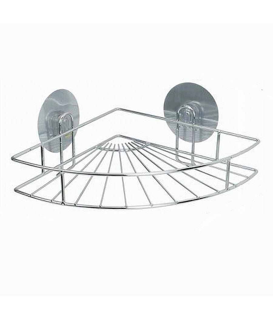 Mensola Angolare Portaoggetti Da Bagno Montaggio A Parete Con Biadesivo 79840         