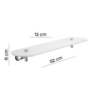 Mensola 52 cm Gedy in vetro temperato satinato | Genziana