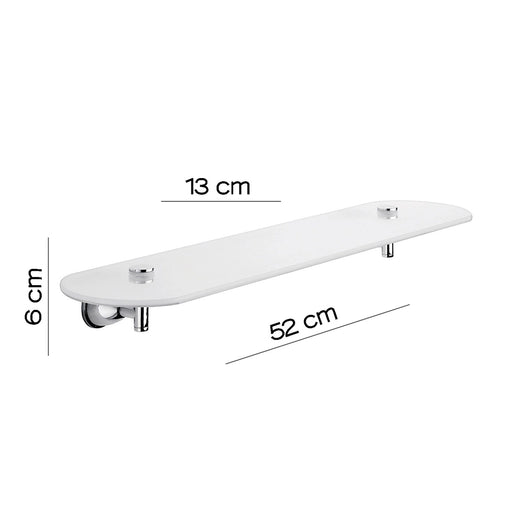 Mensola 52 cm Gedy in vetro temperato satinato | Genziana