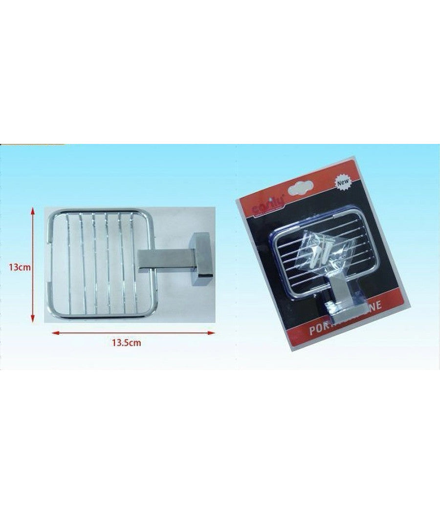 Mensola Bagno Doccia Porta Sapone Saponetta Quadrata Fissaggio A Parete 52206a         