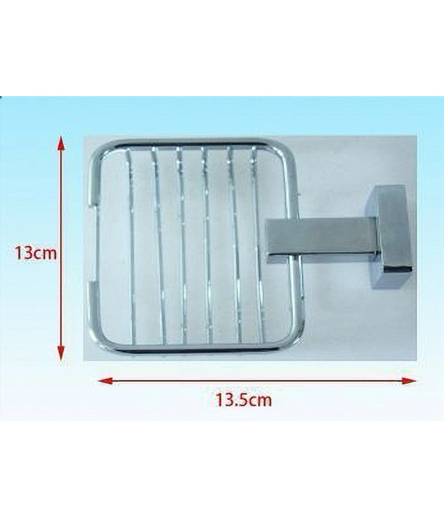 Mensola Bagno Doccia Porta Sapone Saponetta Quadrata Fissaggio A Parete 52206a         
