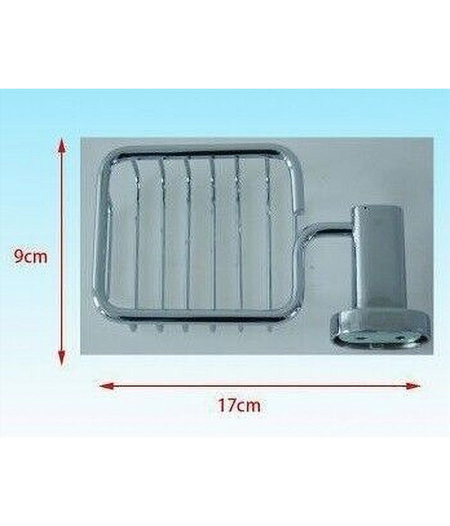 Mensola Bagno Doccia Porta Sapone Saponetta Rettangolare Fissaggio A Muro 52430a         