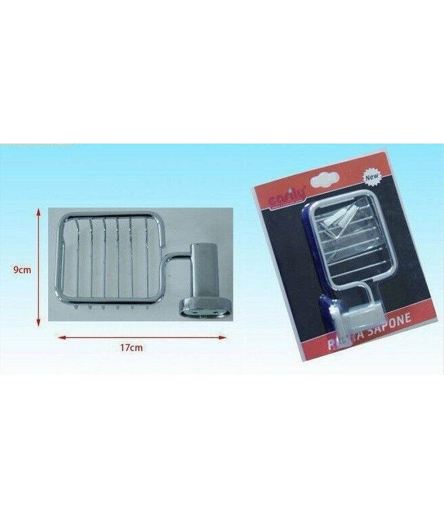 Mensola Bagno Doccia Porta Sapone Saponetta Rettangolare Fissaggio A Muro 52430a         