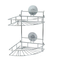 Mensola Da Bagno Angolare Angoliera Doccia A 2 Livelli Ripiani In Metallo 79849         