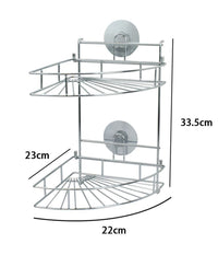 Mensola Da Bagno Angolare Angoliera Doccia A 2 Livelli Ripiani In Metallo 79849         