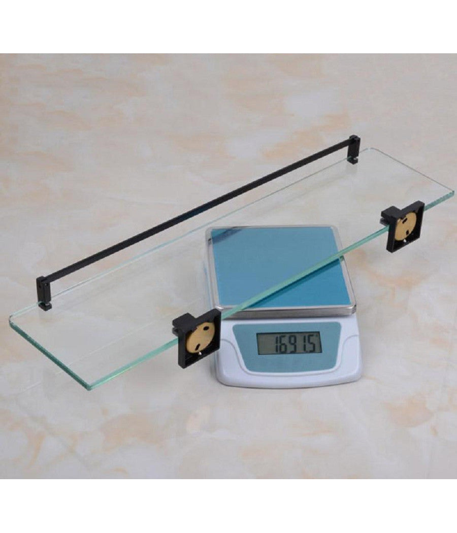 Mensola Da Bagno Nero In Metallo Shampoo Doccia Sapone In Vetro Per Cucina Bagno         