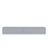 Mensola da Muro con Cassetto, Comodino Sospeso, Mensola da Parete, 88,2x13,4 p20 cm, Grigio - Made in Italy