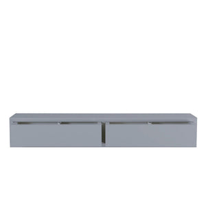 Mensola da Muro con Cassetto, Comodino Sospeso, Mensola da Parete, 88,2x13,4 p20 cm, Grigio - Made in Italy