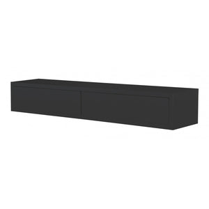 Mensola da Muro Domino con Cassetto Nero 88,2x13,4 p20 cm Sanitec