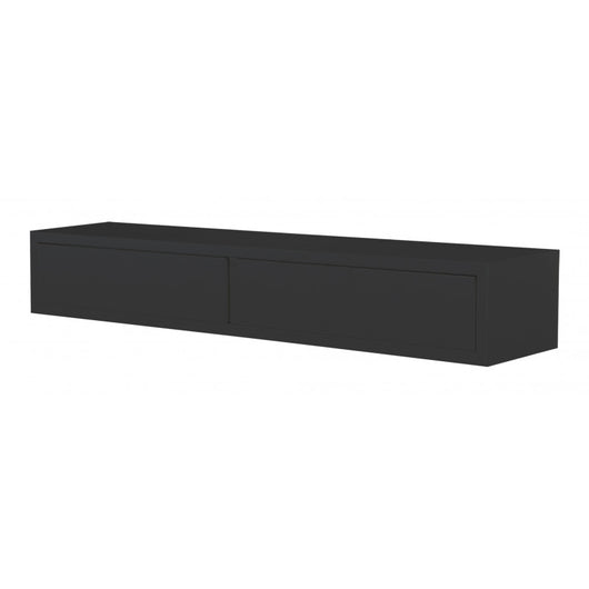 Mensola da Muro Domino con Cassetto Nero 88,2x13,4 p20 cm Sanitec