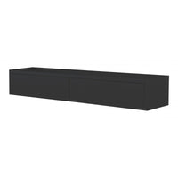 Mensola da Muro Domino con Cassetto Nero 88,2x13,4 p20 cm Sanitec